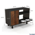 Elevate & Store Feeder Station – Raised Pet Bowls with Built - In Dog Food Cabinet - TurnSpin Products
