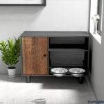 Elevate & Store Feeder Station – Raised Pet Bowls with Built - In Dog Food Cabinet - TurnSpin Products