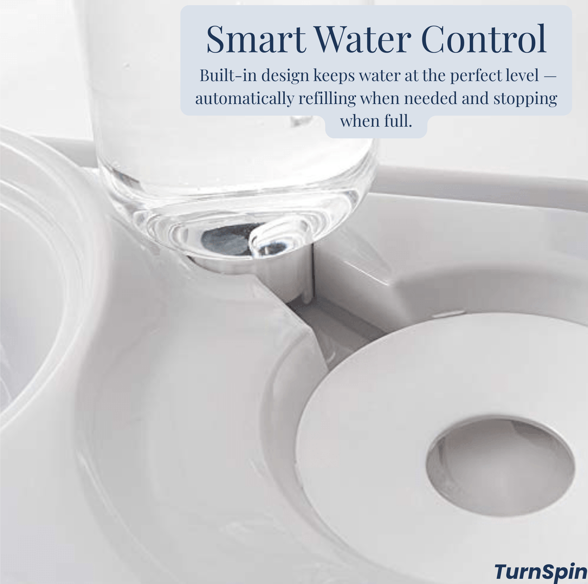 Feeder Fountain Duo – Stainless Steel Pet Bowls with Auto - Water Bottle - TurnSpin Products